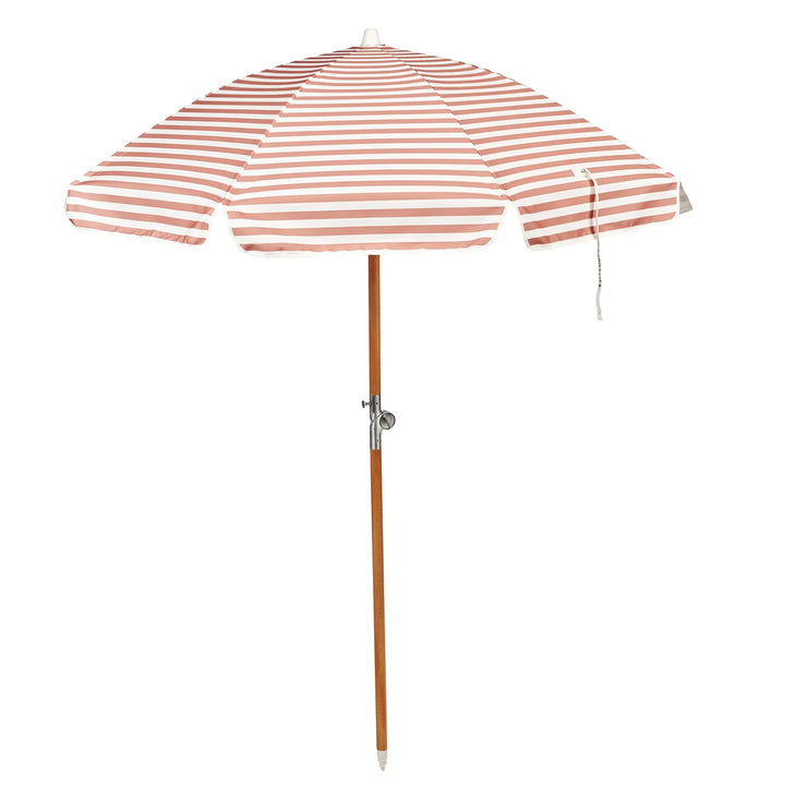 Sunnylife Luxe Beach Umbrella Tierra Clay Stripe