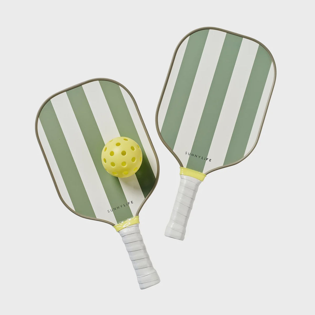 Sunnylife Pickleball Set Seagrass Stripe