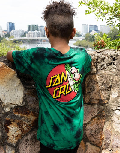 Santa Cruz Beware Dot Tie Dye Tee