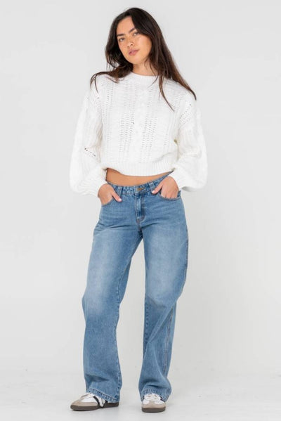 Rusty Folktale Crop Chunky Knit