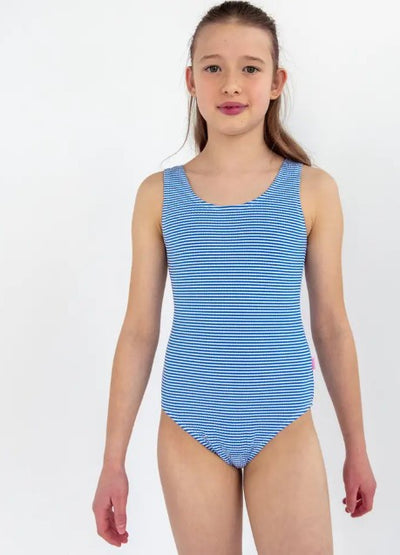 Seafolly Stripe Bubble One Piece - Blue Stripe