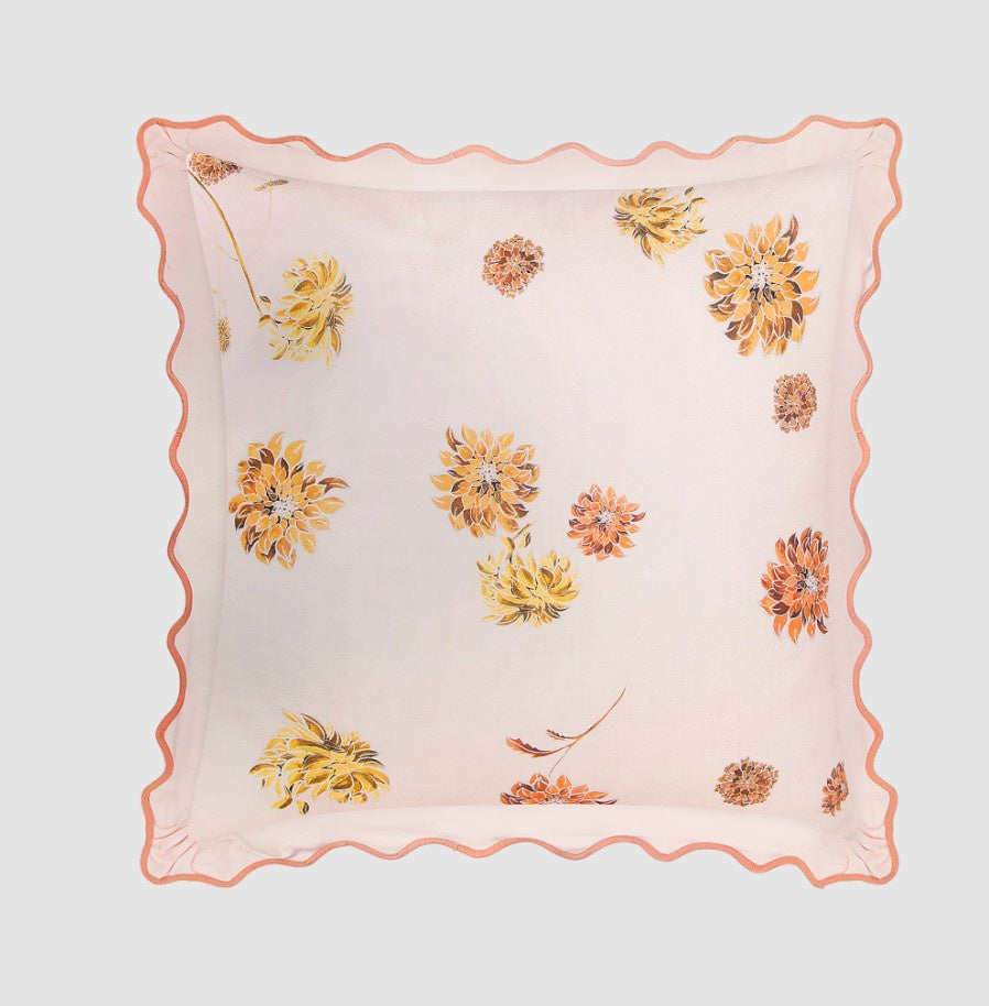 Wandering Folk Dahlia Cushion Cover