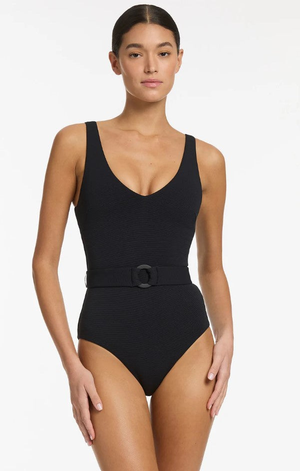 Jets V Neck Belted 1PCE