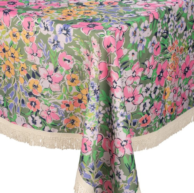 Kollab Fringed Tablecloth Petite Blooms