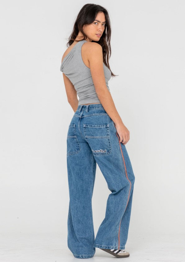 Rusty Flip Mommy Low Rise Wide Leg Denim Jean