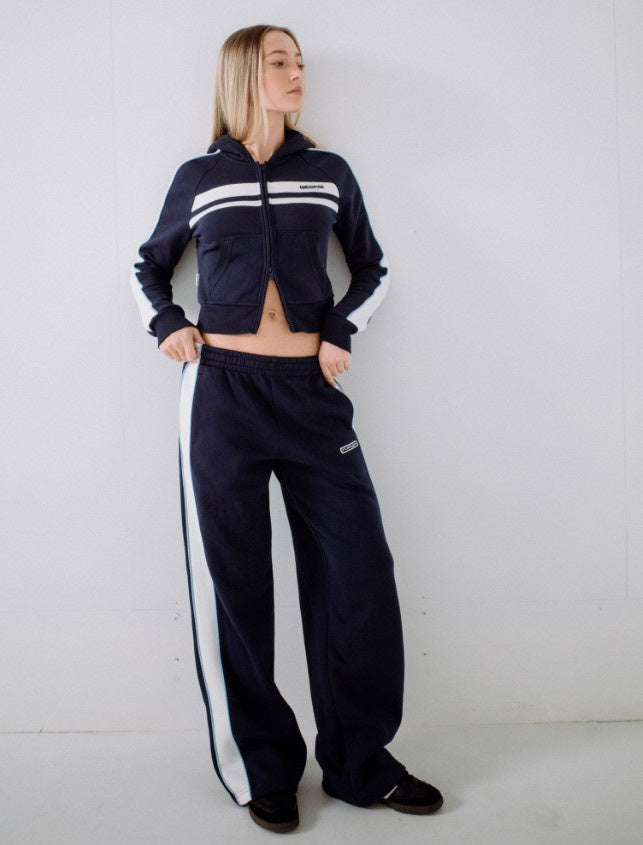 Rusty Retro Lines Wide Leg Track Pant