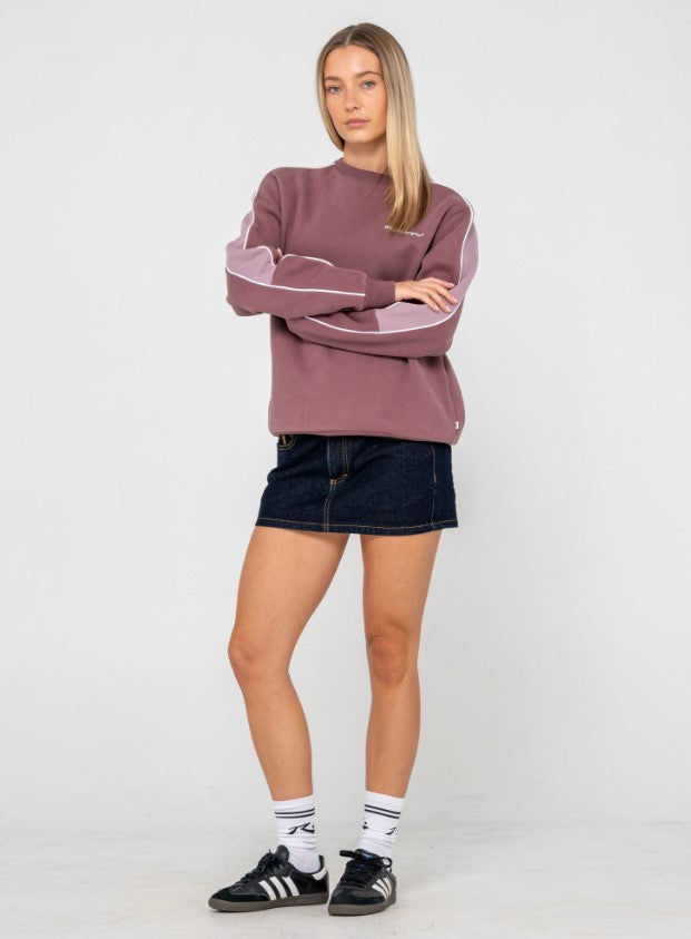 Rusty Two Timer Panelled Crew Fleece