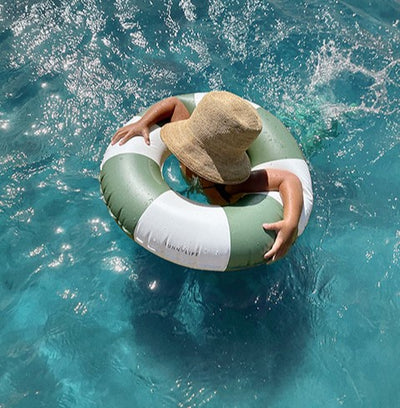 Sunnylife Mini Tube Pool Ring Olive Stripe