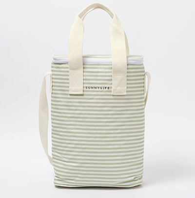 Sunnylife Light Cooler Bag Sea Sage Stripe