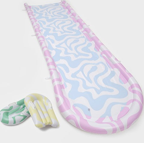 Sunnylife Slip, Slide and Body Board Set Poolside Sorbet Wave