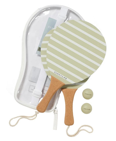 Sunnylife Vintage Beach Paddles La Palma Sage Stripe