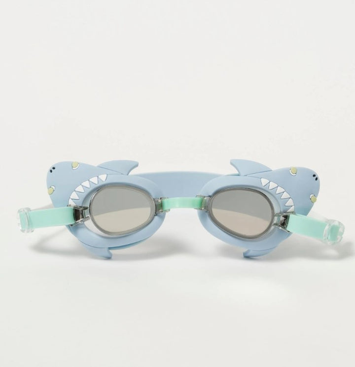 Sunnylife Salty the Shark Mini Swim Goggles Aqua