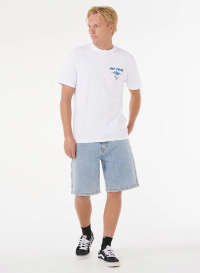 Rip Curl Fade Out Icon Tee Wht