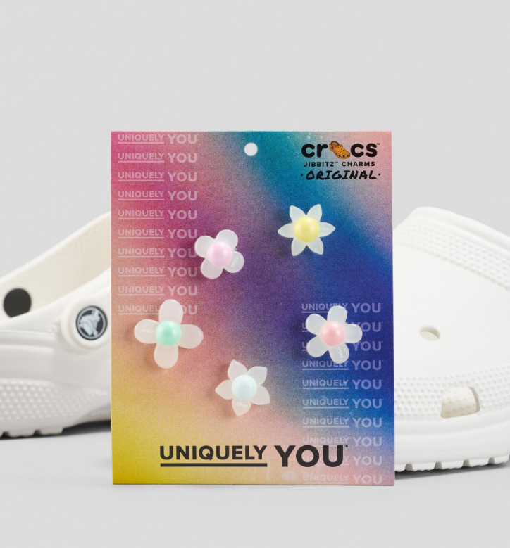 Crocs Jibbitz Iridescent Flowers 5 Pack