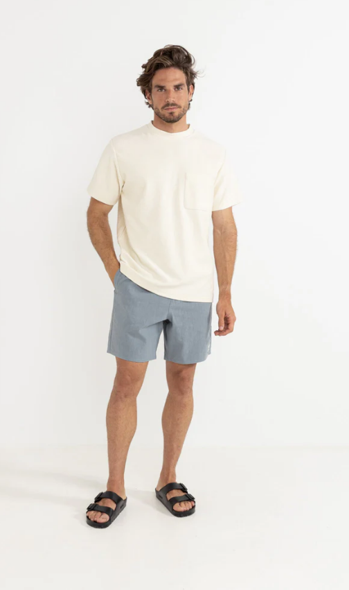 Rhythm Textured Linen Slate Short