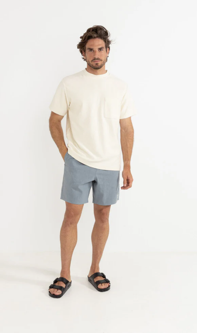 Rhythm Textured Linen Slate Short