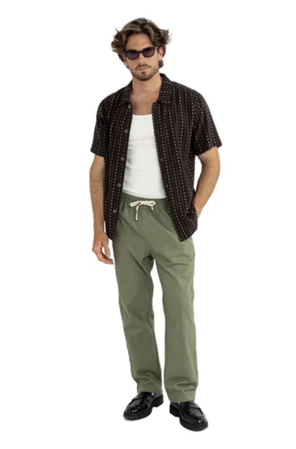 Rhythm Dakota Stripe Chocolate SS Shirt