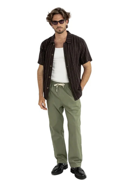 Rhythm Dakota Stripe Chocolate SS Shirt