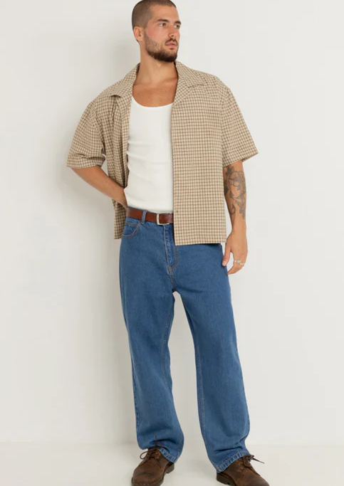 Rhythm Jeremy Check Ochre SS Shirt