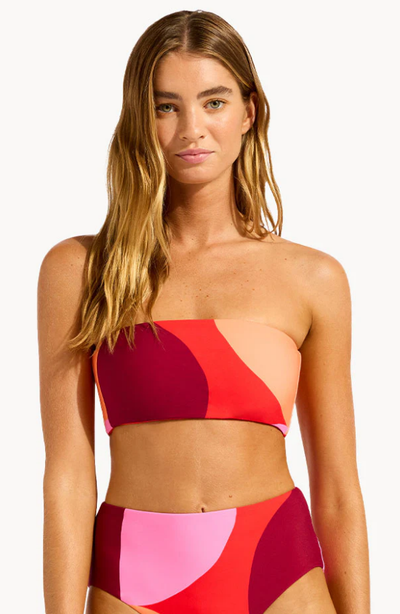 Seafolly Reversible Tube Top Flame