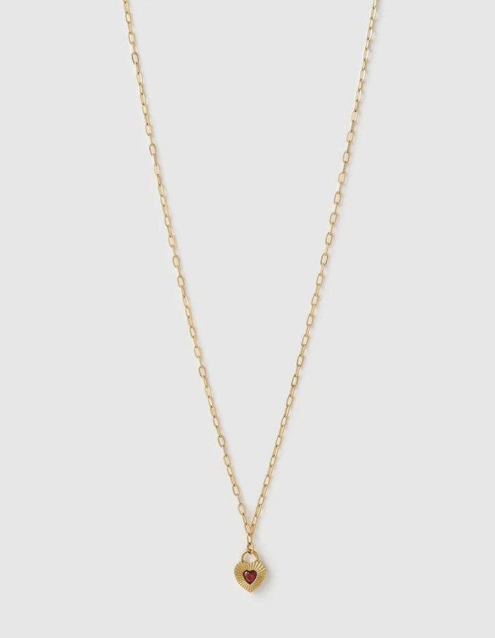 Arms Of Eve Ruby Heart Necklace