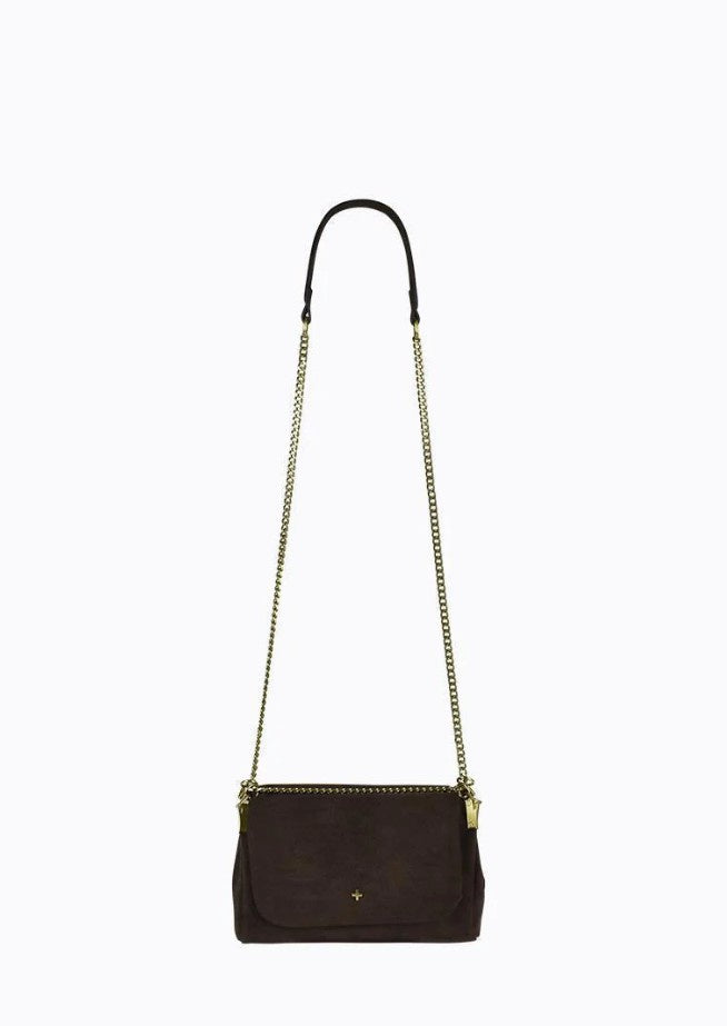 Peta + Jain Marvel Flapover Shoulder Bag Choc