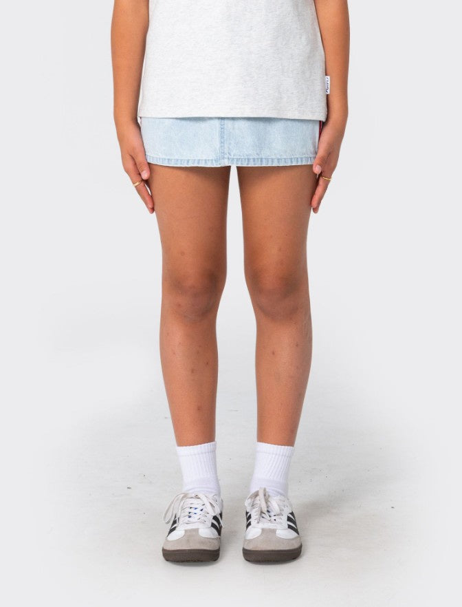 Rusty Flip Girl Mini Denim Skirt