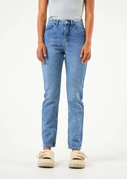 Afends Kylie Hemp Denim Slim Fit Jeans Worn Blue