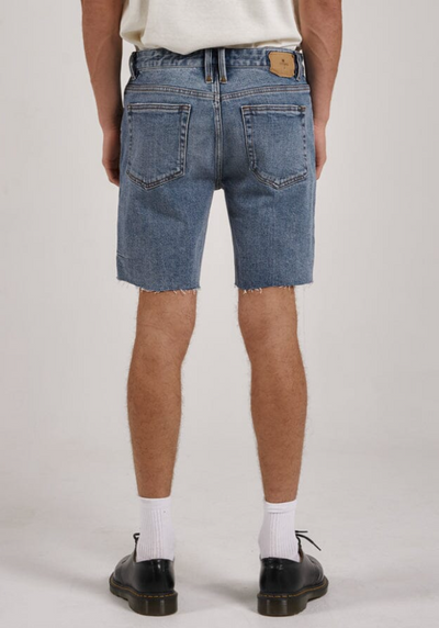 Thrills Destroyed Bones Denim Short - Weathered Blue