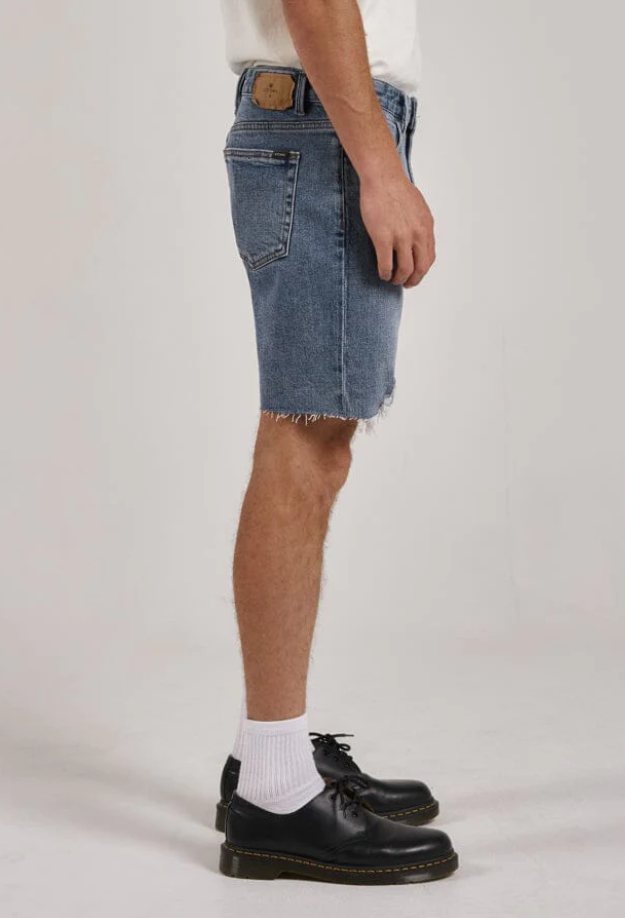 Thrills Destroyed Bones Denim Short - Weathered Blue