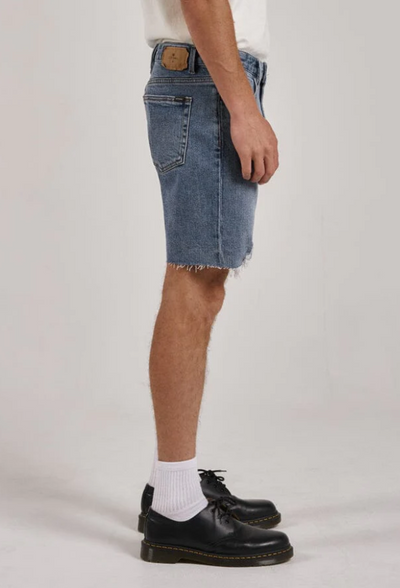 Thrills Destroyed Bones Denim Short - Weathered Blue