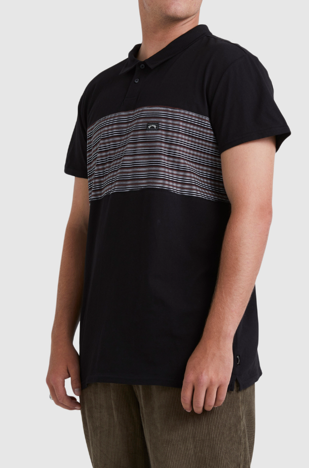 Billabong Banded Die Cut Polo BLK