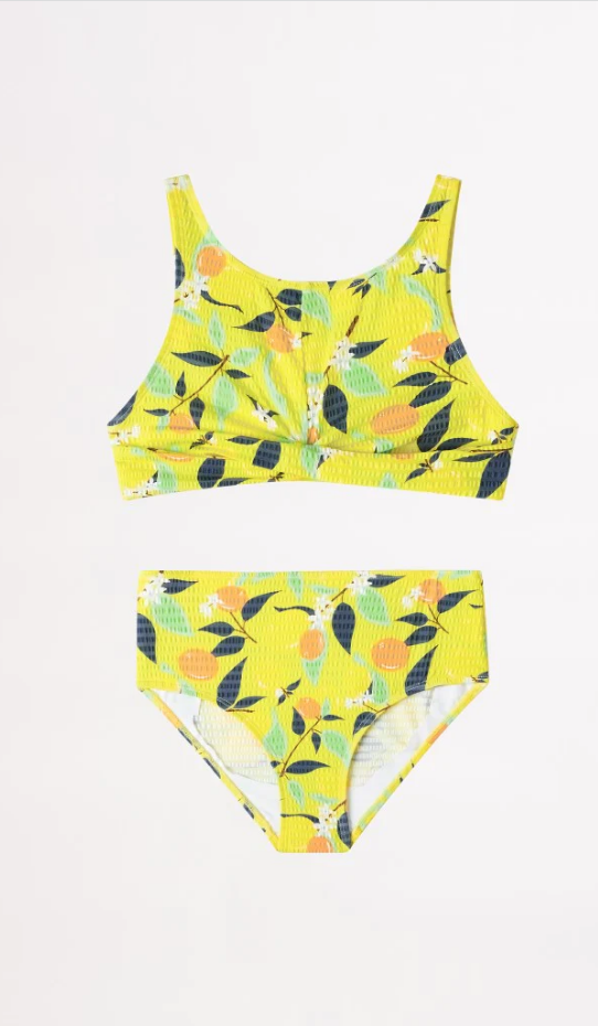 Seafolly Girls Lemon Soda Tank Bikini Set