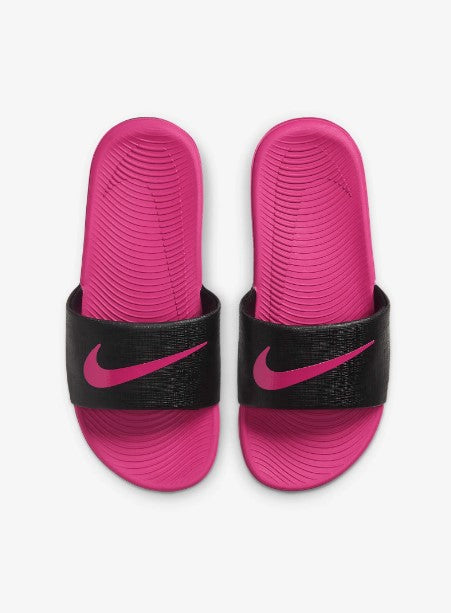 nike kawa slide black vivid pink