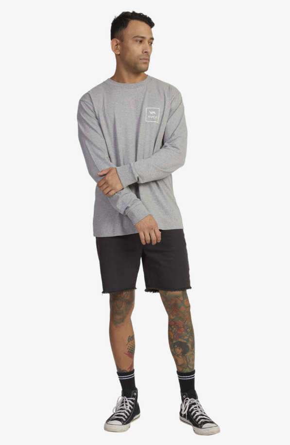 RVCA VA All The Ways LS Tee Grey Marle