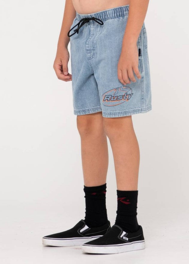 Rusty Manila Folder Denim Elastic Short Boys