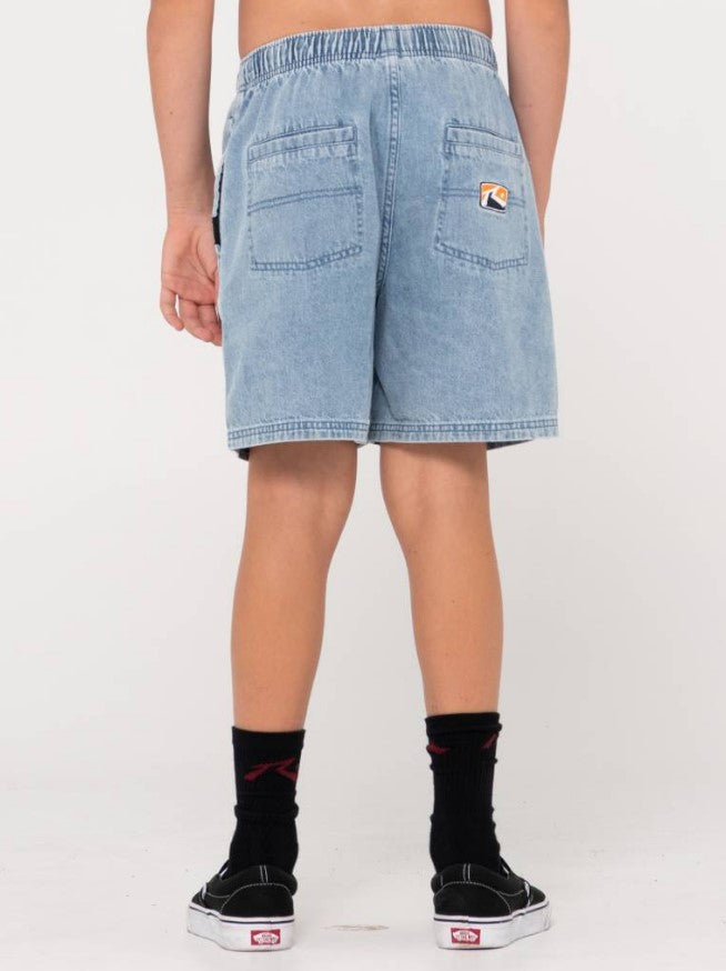 Rusty Manila Folder Denim Elastic Short Boys