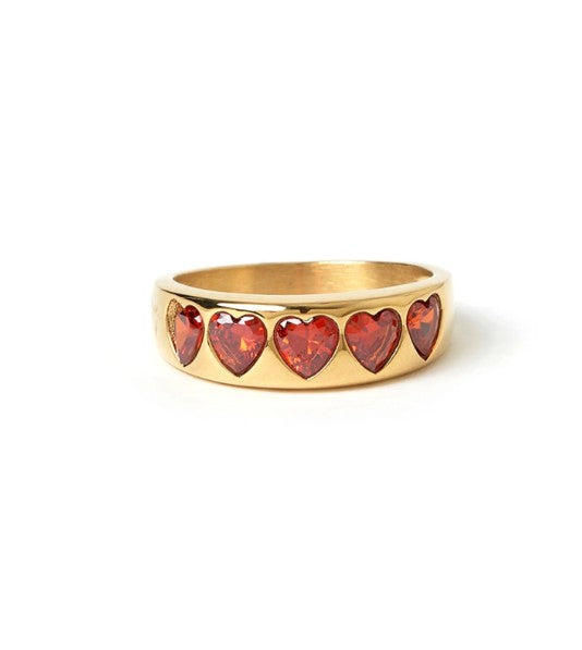 Arms Of Eve J'adore Gold Ring Red