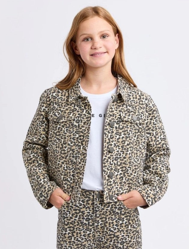 Eve Girl Briony Leopard Jacket (Size 8-16)