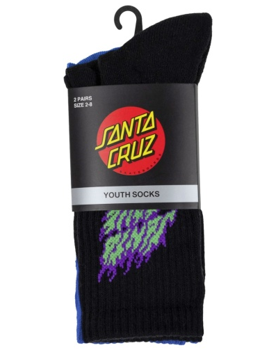 Santa Cruz Flaming Stack Crew Sock