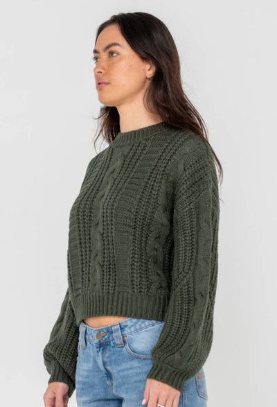 Rusty Folktale Crop Chunky Knit