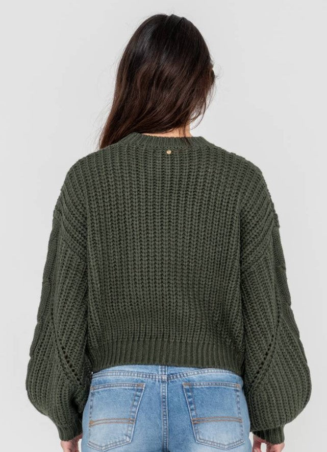 Rusty Folktale Crop Chunky Knit