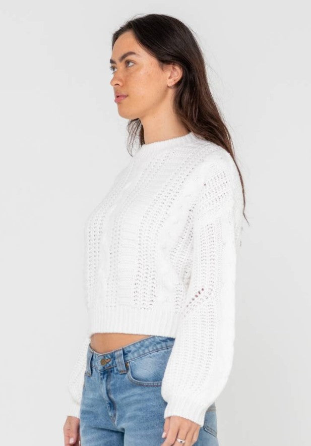 Rusty Folktale Crop Chunky Knit