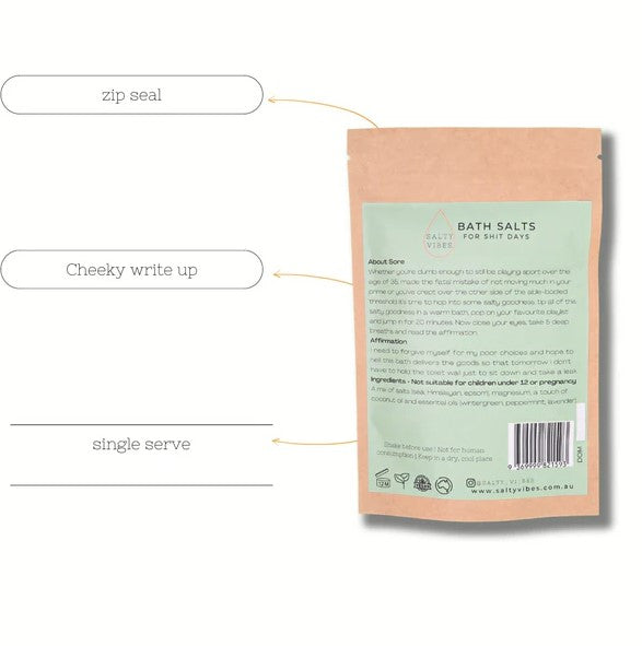 Salty Vibes SORE Relief Wintergarden Bath Salts 100g