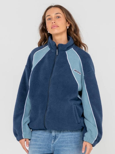 Rusty Two Tides Zip Through Sherpa Fleece