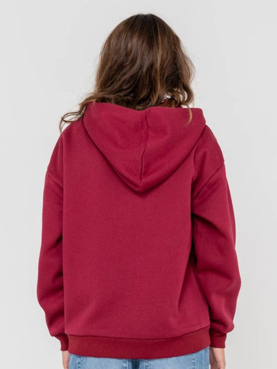 Rusty Flip Mommy Oversized Zip Hooded Fleece