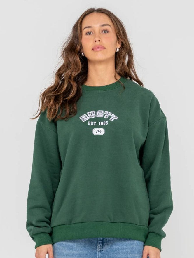 Rusty College Dropout Oversized Crew Fleece