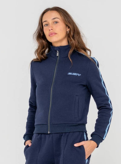 Rusty Midnights Long Sleeve Zip Through Fleece