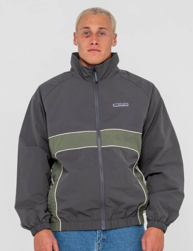 Old school 90s vibes are back. This rusty hocus pocus zip thru jacket screams y2k. This look reminds you of the 90s but it is the future.