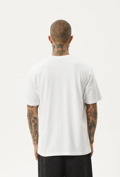 Afends Flatline Retro Fit Tee White